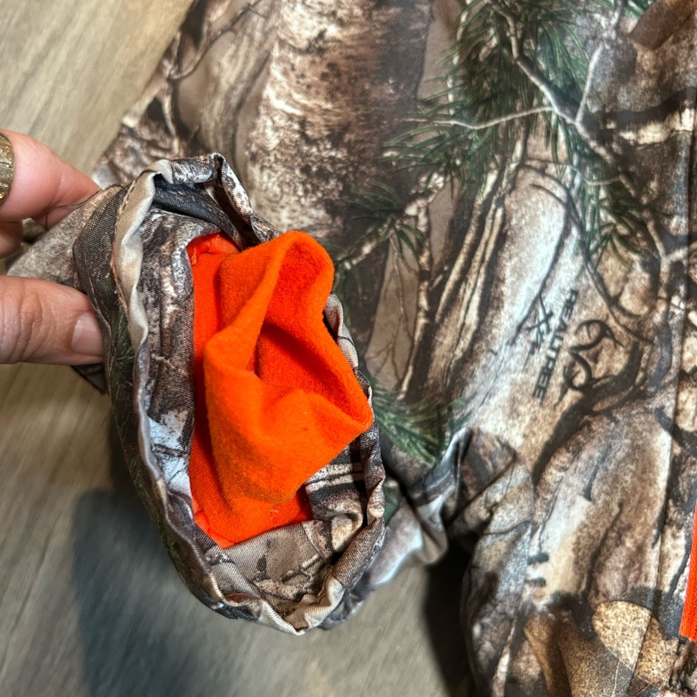 Carhartt Woodland Camo Infant Snowsuit with Bright Orange Accents - Picture 4 of 8